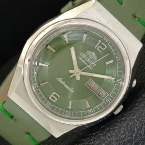 VINTAGE ORIENT AUTOMATIK 46941 JAPAN HERREN GRÜNES ZIFFERBLATT UHR a700688-2 - Bild 1 von 10