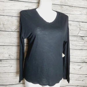Coldwater Creek Black Long Sleeve Tee Size XL NWT 100% Viscose - Picture 1 of 6