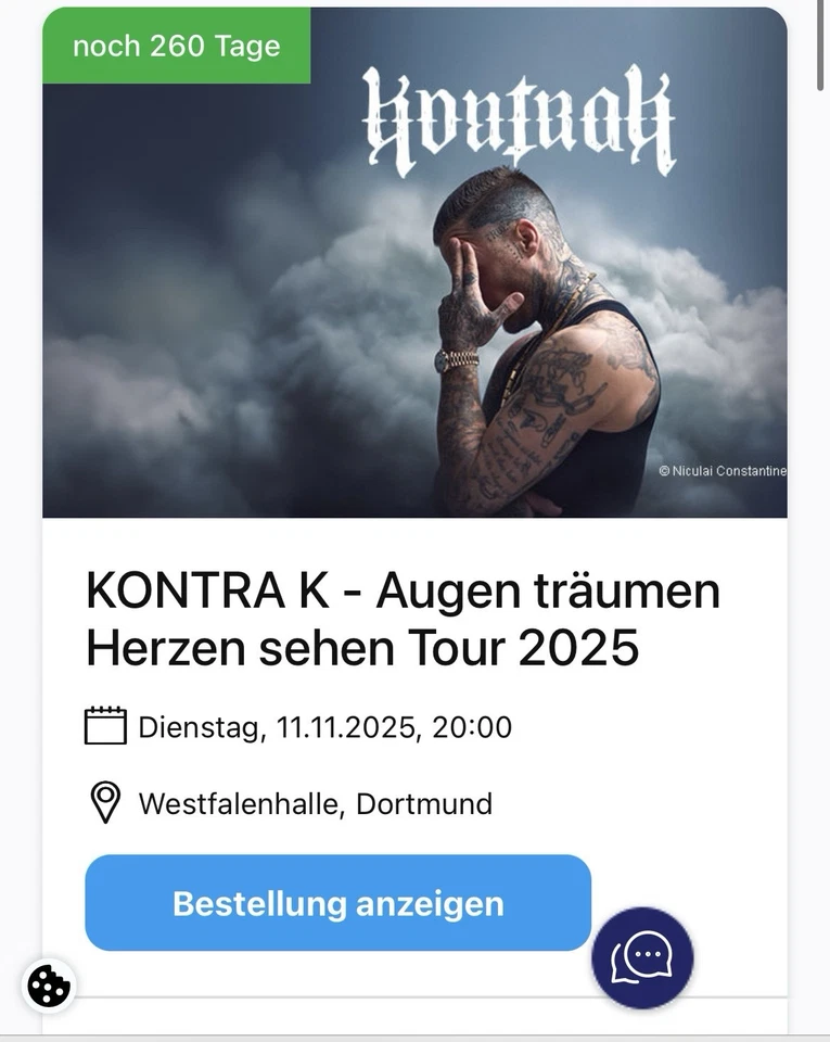 Konzert Karte Von Kontra K - Bild 1 von 1