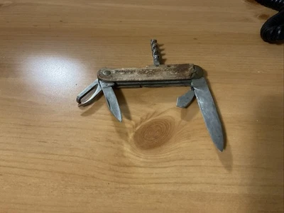 Navaja de Bolsillo Kaufmann K55 Solingen Alemania Vintage Scout Remache Ojo de Pájaro Foto 1 de 4