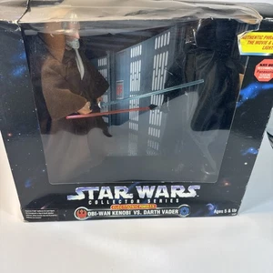 1997 Kenner Star Wars Collector Series Electronic Kenobi VS. Vader Figures New - Picture 1 of 11