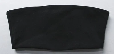 Top tubo bandeau sin tirantes de tela esculpida para mujer Zara EH6 negro pequeño nuevo con etiquetas Foto 1 de 3