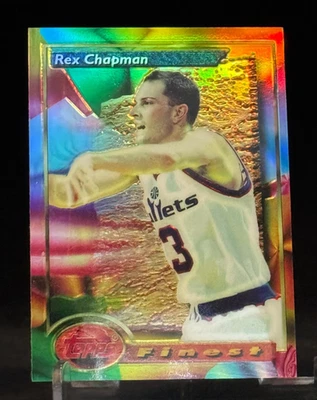 Topps Finest Refractor #158 1993-94 Rex Chapman Washington Bullets Foto 1 de 2