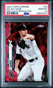 2020 Topps Chrome 43 Dylan Cease Red Wave Refractor /5 PSA 10 POP 1 - Bild 1 von 2