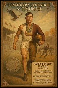 James Francis Thorpe Legendary Athlete Poster - Picture 1 of 1