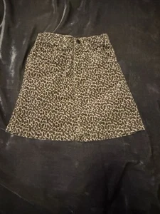 Vintage Y2K Baby Gap Leopard Print Cheetah Curdoroy Classic 5 Pocket Skirt Sz 4 - Picture 1 of 8