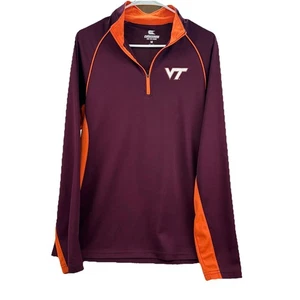 Virginia Tech Hokies Colosseum Medium Pullover 1/4 Zip Performance NCAA ACC - Picture 1 of 7