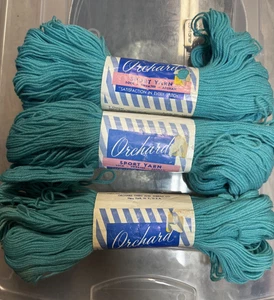 3 Vintage 100 % Schurwolle Sportgarn 2 Unzen Knäuel von Orchard Yarn & Thread Co - Bild 1 von 3