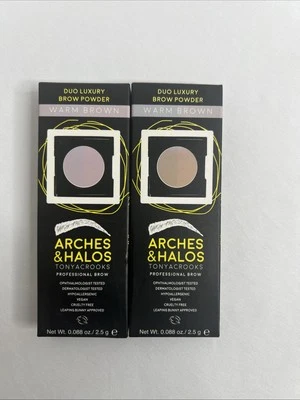 2 PACK - Arches and Halos Tonya Crooks Pro Brow Building Powder "WARM BROWN" - Image 1 of 4