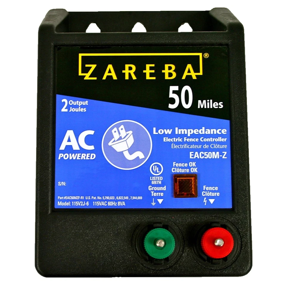 Zareba Eac50m-z Electric Fence Charger 115 V 2 J