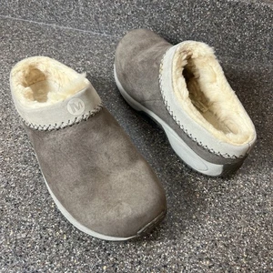 Merrell Encore Chill Stitch donna taglia 8 comodo casual marrone nabuk mulo sherpa - Foto 1 di 12