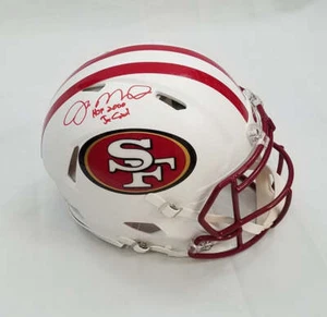 Joe Montana Signed 49ers Flat White Authentic Helmet W/HOF 2000 Joe Cool Beckett - Picture 1 of 1