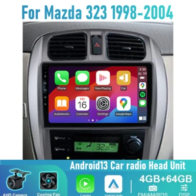 9" Apple Carplay Android Auto Head unit 64GB Car Radio For Mazda 323 1998-2004 - image 1 of 4