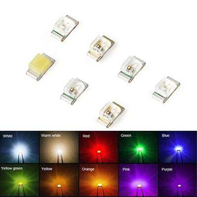 SMD / SMT LED 0402 Ultra Bright LEDs White Red Yellow Blue Green Orange Ice Blue