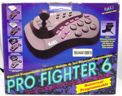 Naki Pro Fighter 6 - Universal Programmable Joystick CiB Complete Tested WOrking - Image 1 of 4