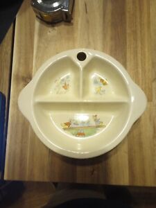 Vintage Excello Porcelain Baby Food Dish From 1946 Ducks On A See Saw