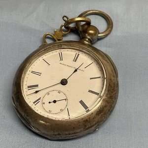 ELGIN POCKET WATCH HZ Culver Key Wind 1870s, Elgin Natl Watch (UNTESTED AS IS) - Picture 1 of 11