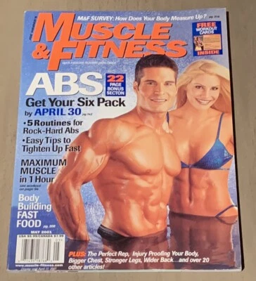 Mandy Blank W/ Ab Pullout - Muscle & Fitness Bodybuilding Magazine - May 2001 - Image 1 of 4