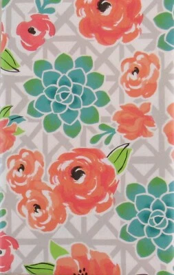Lovely Floral Trellis Vinyl Flannel Back Tablecloths Var Size - Image 1 of 4