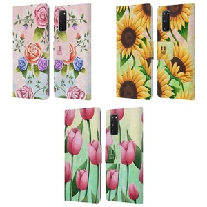 HEAD CASE DESIGNS ORGANIC FLORALS LEATHER BOOK WALLET CASE FOR SAMSUNG PHONES 2 - Picture 1 of 9
