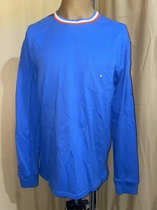 Neu mit Etikett Pacsun dünnes langes blaues Ärmelhemd Größe Medium farbiger Kragen mit Tasche - Bild 1 von 4