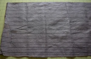 7470 1/2 yd antique 1890's half-mourning print cotton fabric, black and white s - Picture 1 of 5