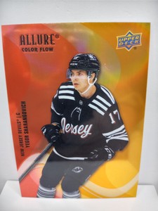 2022-23 Upper Deck Allure Color Flow Red Orange Yegor Sharangovich SF-3 Devils