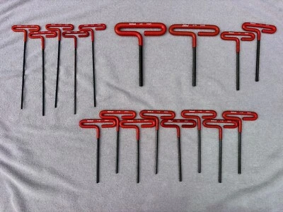 EKLIND T Handle Allen Wrench Lot Of 17 Pieces 3/8, 5/16, 1/4, 7/32 Short Long - Image 1 of 4
