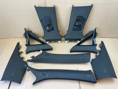 AUDI A3 S3 2015-2020 KIT DE CUBIERTA DE MOLDURA SUPERIOR DE PILAR TECHO [8 piezas] OEM NEGRO Foto 1 de 4