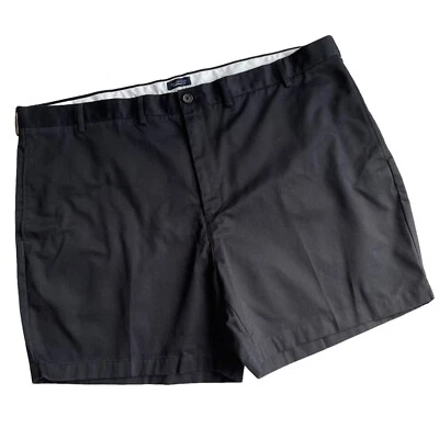 Lands’ End 男式短裤尺寸 46 X 9 英寸黑色传统合身口袋全新无标签 — 第 1/4 张图片