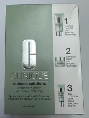 Clinique Redness Solutions Daily Relief Cream/Cleanser/Base SPF 15 Regimen Set - Image 1 of 2