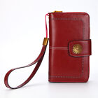Womens Genuine Leather Long Wallet Money Multi-Card Position Holder Clutch Purse
