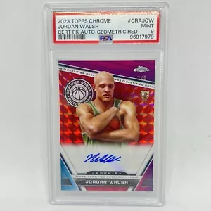 Jordan Walsh 2023 Topps Chrome PSA 9 Rookie Auto RED Refractor #2/5 SSP Celtics - Picture 1 of 2