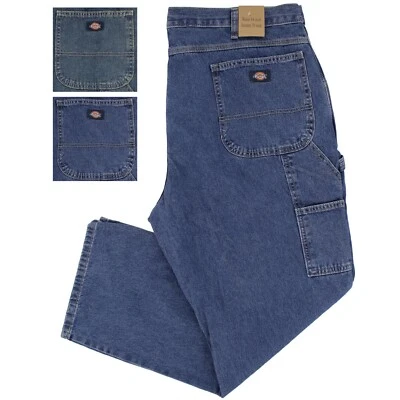 Dickies Men's Carpenter Pants Big & Tall Denim Jeans 7-Pocket Hammer Loop - Image 1 of 4