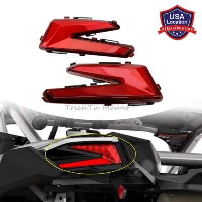 For Can Am Maverick X3 XDS XRS R Turbo LED Brake Tail Lights Assembly 2017-2025 - Image 1 of 4