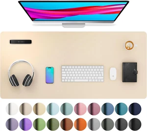 PU Leather Desk Pad Mouse Mat Protector Waterproof NonSlip Office Home - Picture 1 of 36