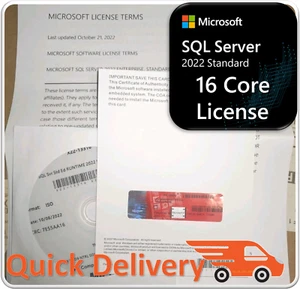 SQL Server 2022 Standard - 16 Core License - DVD i COA z 5 licencjami CAL użytkownika - Zdjęcie 1 z 4