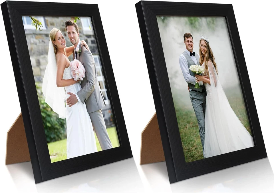 PECULA 2 Pack 4X6 Picture Frame, Black Picture Frame for Wall and Tabletop Displ - Изображение 1 из 4