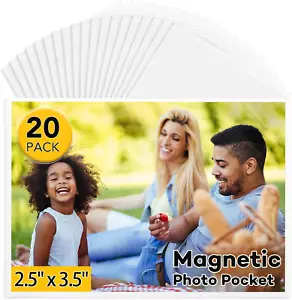 20 Pcs Magnetic Picture Frames for Refrigerator 2.5X3.5 Inch-Magnetic Photo Fram - Picture 1 of 12
