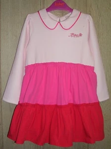 Ted Baker Girls Pink Long Sleeve Peter Pan Collar Dress Age 3-4 104cm - Picture 1 of 3