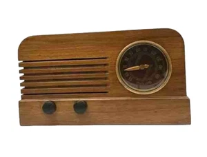 Vtg Midland M6B Tube Radio Wood Case Bakelite Knobs 1946 Tested Works Rare - Picture 1 of 9