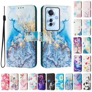 For OPPO Reno 13 12 11 11F Find X5 X8 Patterned Leather Wallet Case Flip Cover - Picture 1 of 77