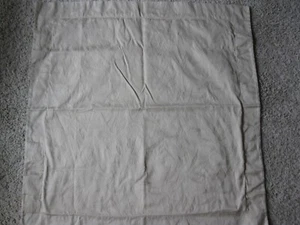 SIGNORIA ITALIAN LT. BEIGE EUROKISSEN SCHEIN LUXUS BAUMWOLLSATIN BLATTMUSTER - Bild 1 von 14
