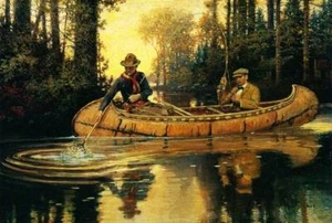 Fishermen in Canoe by Phillip Goodwin - Picture 1 of 1
