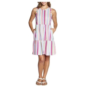 GAP Sleeveless Swing Tank Dress Striped A-line Soft Small Brand New - Picture 1 of 7