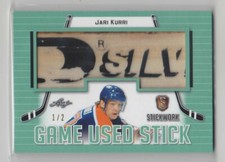 JARI KURRI 2017-18 Leaf Stickwork Game Used Hockey Stick #D 1/2 Edmonton Oilers