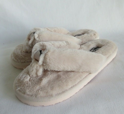 PUMA RAGAZZE GIOVENTÙ TAGLIA 12 FLUFF FLIP SANDALO CASA SCARPE PELOSE ROSA CHIARO