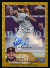 2023 Topps Chrome Update Fernando Tatis Jr Gold Wave Refractor Autograph #41/50
