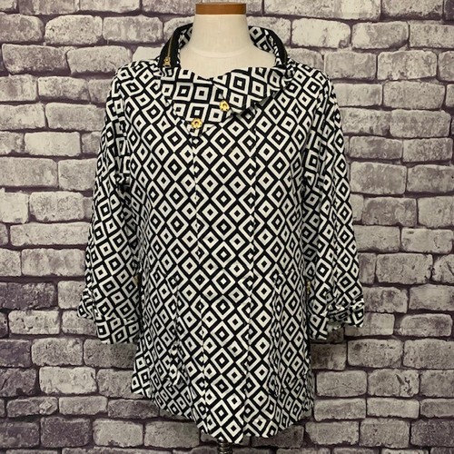 VETEMENTS Giacca Luii bianca e nera completamente foderata taglia M maniche lunghe colletto oversize