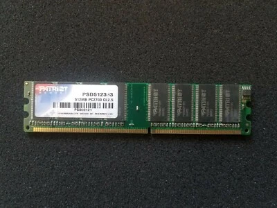 Patriot Memory Signature 512MB , DDR ,184 PIN , PC-2700 ( Model: PSD512333 ) - Image 1 of 3